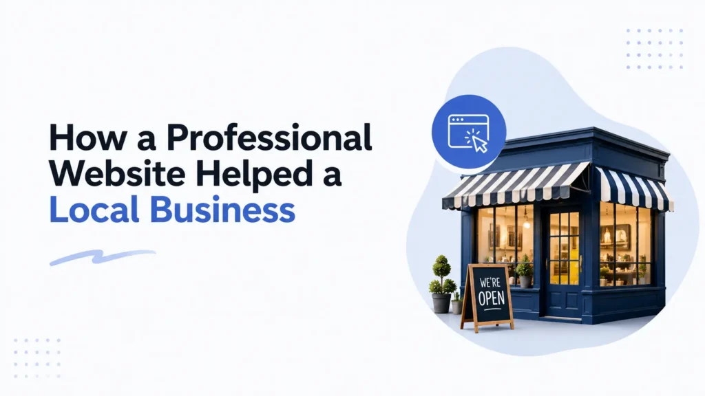 professional website helped a local business 