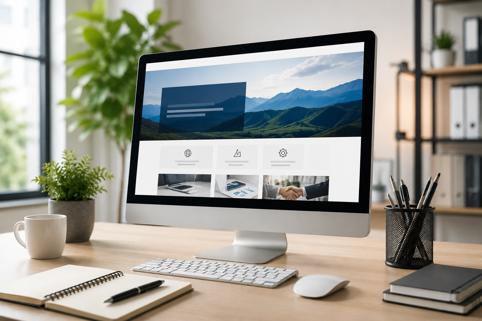 Website Design Company for Small Businesses creating a modern responsive business website