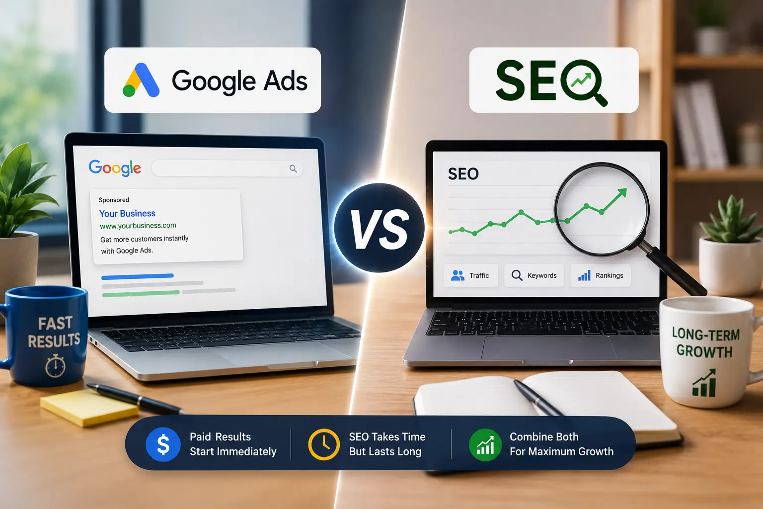 GOOGLE ADS VS SEO.
