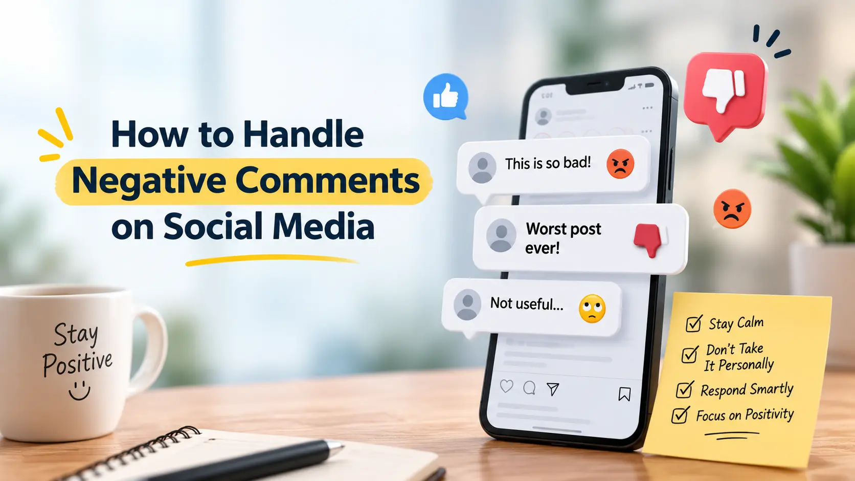 HANDLE NEGATIVE COMMENTS ON SOCIAL MEDIA